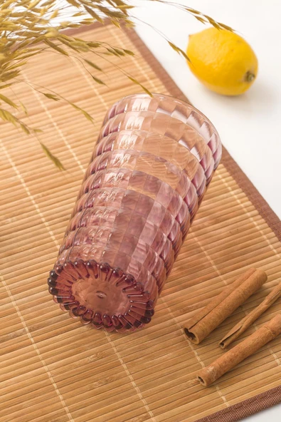 Allegra Mürdüm 6’lı Bardak Seti 750 ml Akrilik Malzeme - Cam Değildir Kırılmaya Dayanıklı - Resim 3