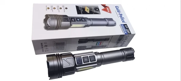 Gold-police Gp-282 Uzun Menzilli Güçlü Şarjlı 10000 Lümen El Feneri 11 Mod Çakar Işıklı Kırmızı-mi-yeşil Led - Resim 2