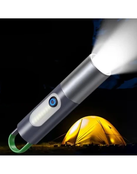 El Feneri Kamp Lambası 750 Lümen Şarjlı Type-C - Resim 3