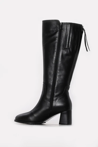 Hakiki Deri Kürklü  Kadın Klasik Çizme 064YZA858 - Resim 2