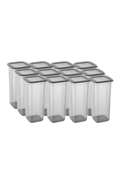 12'li Kavanoz Seti & Saklama Kabı & Erzak Kabı 12x1900 Ml (20 Lı Etiket Hediyeli) - Resim 2
