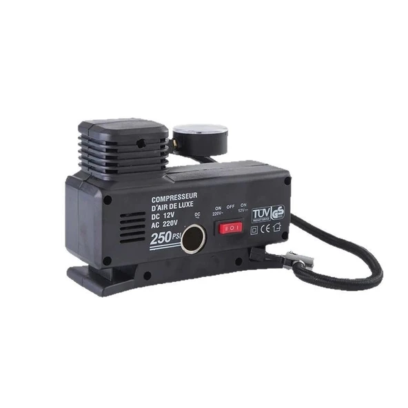 220v Ile 12v Oto Elektriği Çalışan Ha Lastik Şişirme Kompresörü 250 Psı Çok Amaçlı Yol Yardımı - Resim 3