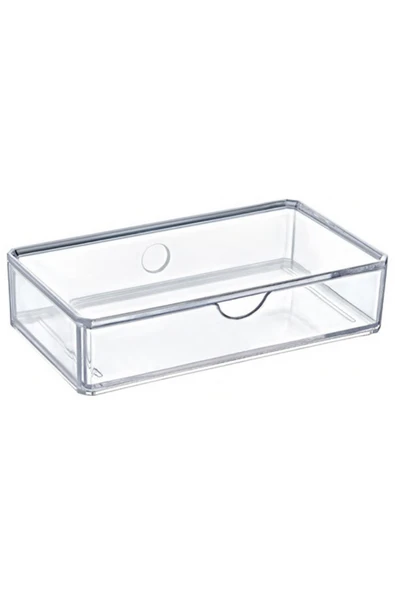 Şeffaf Çekmece Makyaj Takı Organizeri Düzenleyici 10×18×4 cm - Resim 2