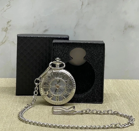 Özel Kutulu Rakamlı Gümüş Köstekli Saat Alk4662 ürün görseli