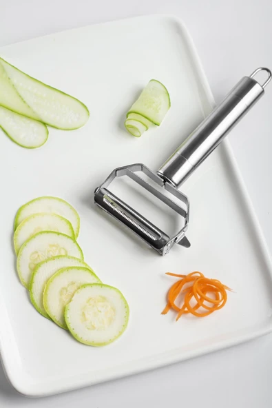 Paslanmaz Çelik Sebze Meyve Julyen Soyucu & Doğrayıcı 17 Cm - Resim 2