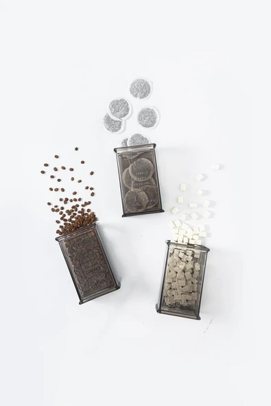 Akrilik Füme Şeker Kahve Çay Kavanozu 500 Ml (Vakum Kapak ) - Resim 2