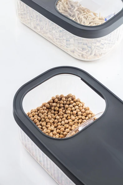 2'Li 5 LT Multibox Kayar Kapaklı Saklama Kabı & Erzak Kabı & Toz Ve Tablet Deterjan Kutusu - Resim 4