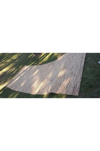 BİŞKİN 50CM X 2Metre Eber Gölü Kamışlarla Hasır Bambu Kamış Çit Gölgelik , Bahçe Çiti - Resim 2