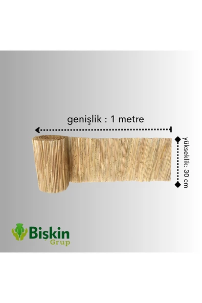 BİŞKİN 30Cm X 1M Bambu Kamış,  Hasır,Çit , Dekorasyon, Bahçe ve Balkon Çiti, Gölgelik, Reedfence , Hasır - Resim 4
