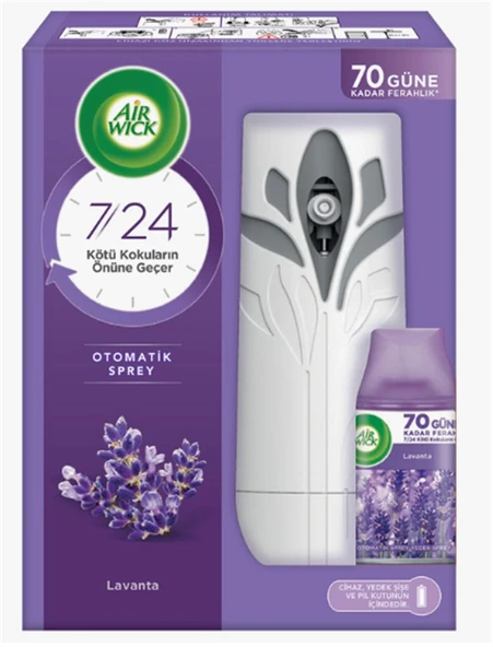 Airwick Otomatik Sprey + Yedeği (Lavanta) Oda Kokusu (70 Güne Kadar Ferahlık) ürün görseli 1