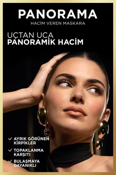 L'Oréal Paris Panorama Hacim Veren Maskara Siyah - Resim 4