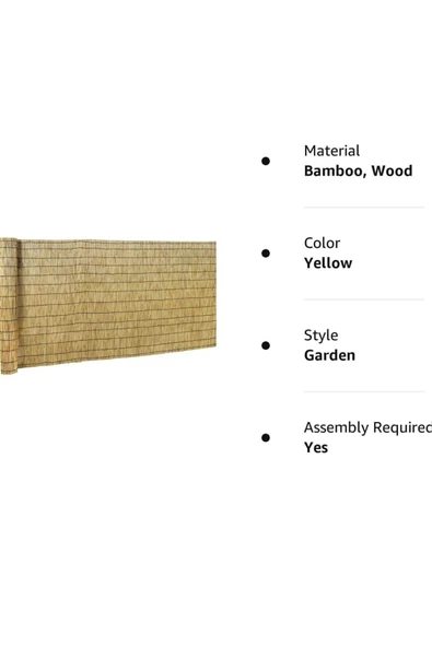 BİŞKİN Biskin Doğal Hasır Kamış Çit Misina Örgülü 2x5 Ölçülerinde - Resim 3