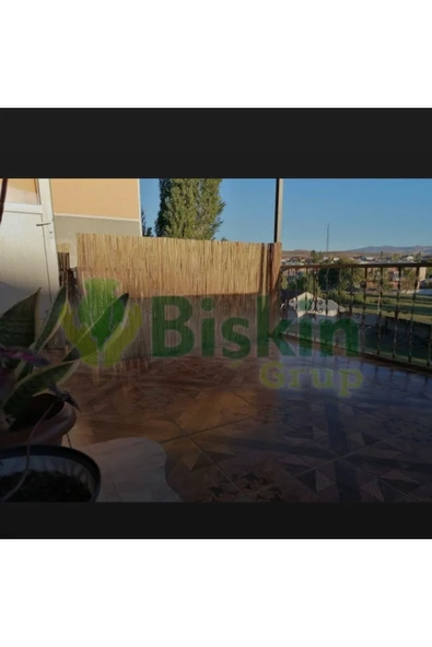 BİŞKİN 110 CM X 5 Metre Bambu Kamış Hasır Çit , Bahçe Balkon Gölgelik vb. Dekorasyon Doğal - Resim 2