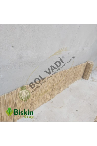 Bolvadi Natural 50CM X 150CM Bambu Kamış Hasır Çit Dekoratif Bahçe Balkon ve Duvar Çiti Reed Fence - Resim 2