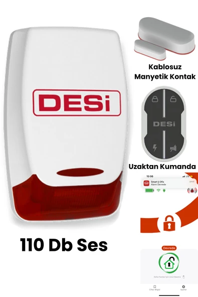 Desi Alarm Desi Midline Wifi Smart Akıllı Alarm Sistemi Hırsız Alarm Seti Midline Wi Fi Hırsız Alarmı ürün görseli