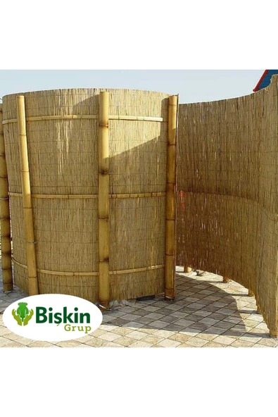 BİŞKİN Kamış Çit – 200 CM Yükseklik x 200 Genişlik CM Hasır Çit, Natural Bambu Çit Bahçe Dekoru - Resim 4