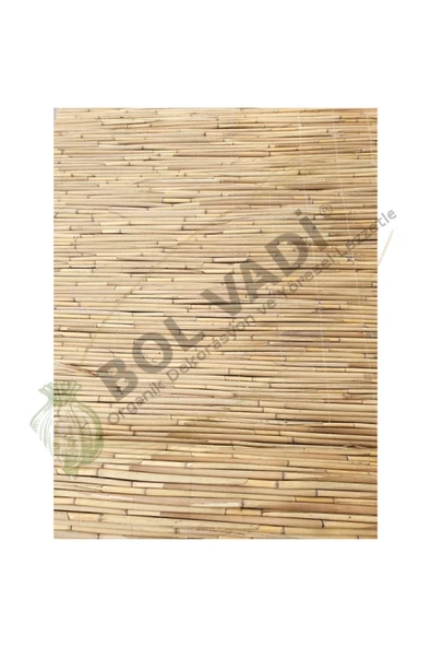 BİŞKİN 1,5m x 3m Afyonkarahisardan Misina Ipli Doğal Bambu Kamış Çit,bahçe Çiti,hasır Çit, Gölgelik - Resim 2