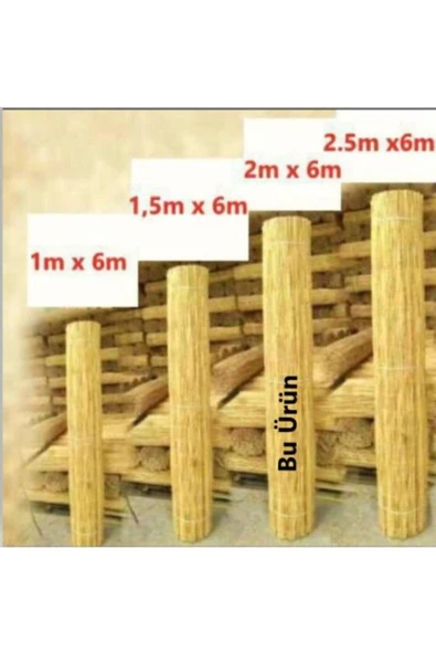 BİŞKİN Kamış Kamış Hasır 2 Metre Eni 6 Metre Uzunlugu ürün görseli 1