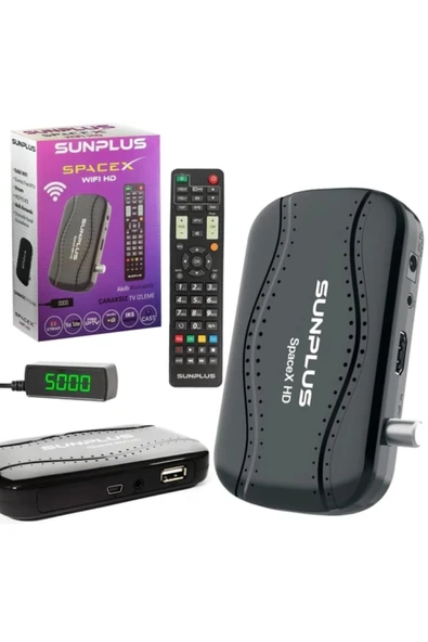 sunplus Spacex Çanaklı Çanaksız Hd Uydu Alıcısı / WİFİ ürün görseli