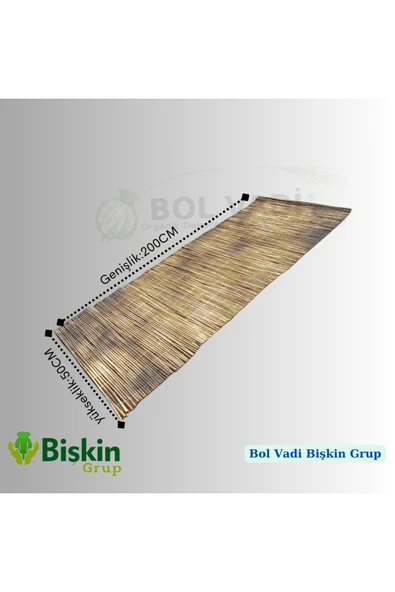 BİŞKİN 50CM X 2Metre Eber Gölü Kamışlarla Hasır Bambu Kamış Çit Gölgelik , Bahçe Çiti ürün görseli 1