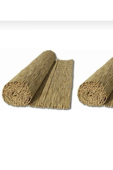 BİŞKİN 1.5M X 2.5M Afyonkarahisardan Misina Ipli Doğal Bambu Kamış Çit,bahçe Çiti,hasır Çit, Gölgelik - Resim 4