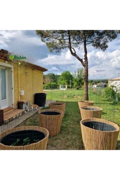 Bolvadi 75cm Yükseklik X 150cm Genişlik Bambu Kamış Hasır Çit Dekoratif Bahçe Balkon Ve Duvar Çiti . - Resim 4