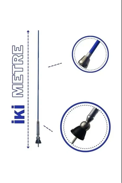 ASTRALED Yaylı Trabzon Mavi Magnum Anten 2 Metre - Resim 4