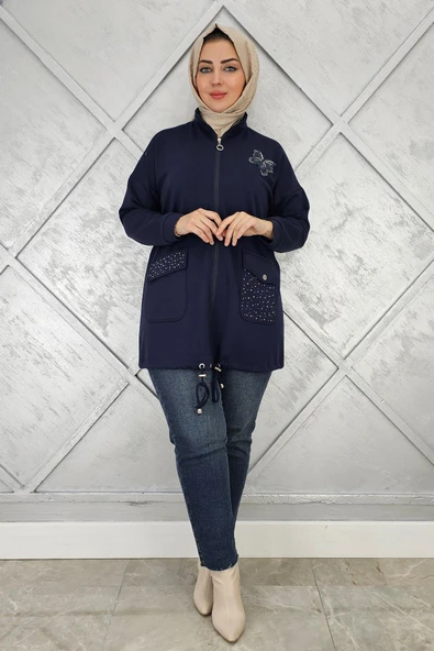 KADIN DİKME VE TAŞ DETAYLI TESETTÜR GİY ÇIK - Resim 4