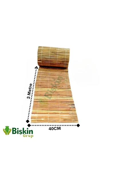 BİŞKİN 40cm X 3 Metre Natural Bambu Kamış Hasır Çit, Dekorasyon , Reedfence , Bahçe Duvarı , Gölgelik ürün görseli 1