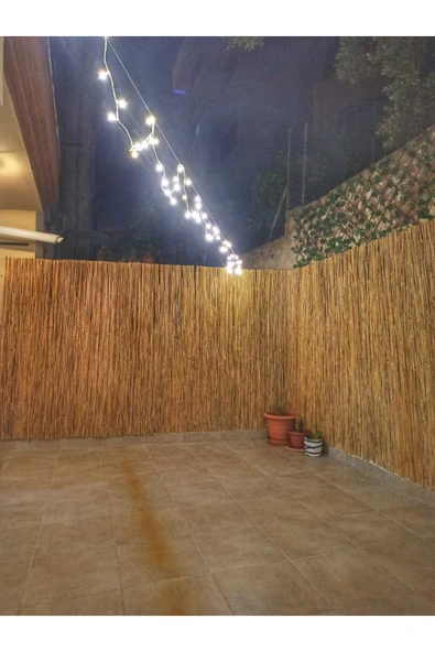 Bolvadi 225CM Yükseklik X 600CM Genişlik Doğal Bambu Kamış Hasır Çit Dekoratif Bahçe Balkon ve Duvar Çiti . ürün görseli 1