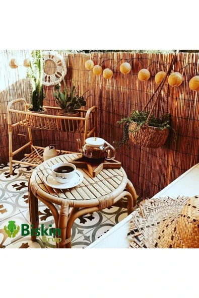 BİŞKİN 2m X 5m Bişkin Telli Doğal Bambu Kamış Çit,bahçe Çiti,balon Çiti,hasır Çit, Gölgelik - Resim 6
