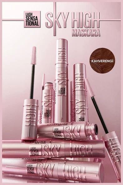 Maybelline New York Lash Sensational Sky High Maskara Kahverengi - Resim 2