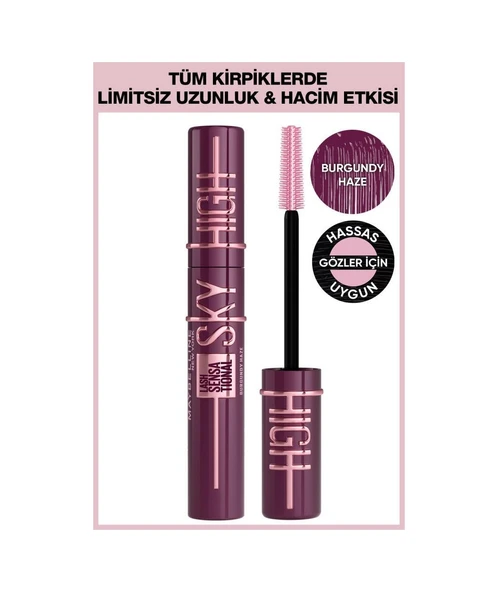 Maybelline New York Lash Sensational Sky High Burgundy Haze Maskara ürün görseli
