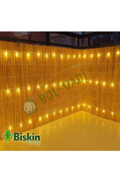 BİŞKİN 80m X 3m Afyonkarahisardan Misina Ipli Doğal Bambu Kamış Çit,bahçe Çiti,hasır Çit, Gölgelik - Resim 5