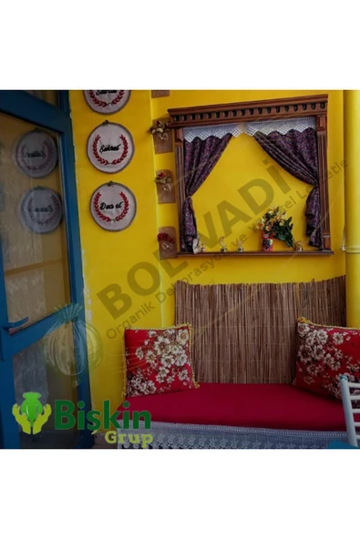 BİŞKİN Doğal Kamış Hasır Çit 1 Metre x 1 Metre Balkon Çiti, Hasır Bambu Çit, Bahçe Çiti ve Gölgelik - Resim 5