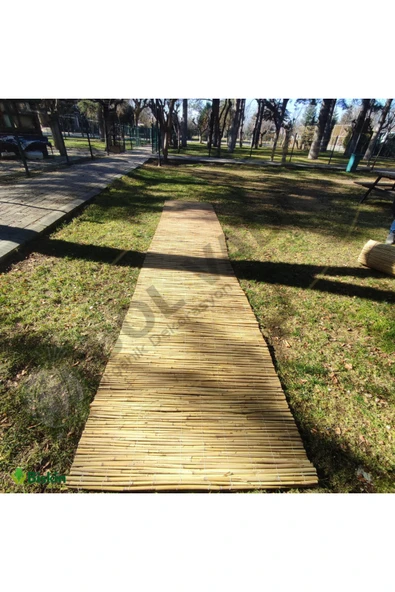 BİŞKİN 1x5 Kamış Hasır Doğal Dekoratif Çit - İç ve Dış Mekan İçin - Resim 3