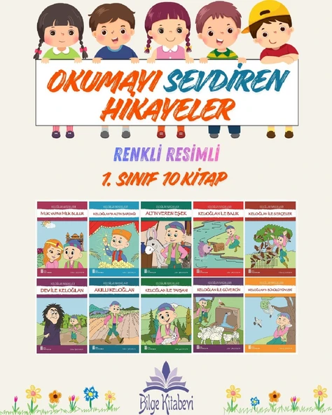 1. Sınıf Okumayı Sevdiren Renkli Resimli Hikayeler 7 - 10 Kitap ürün görseli 1