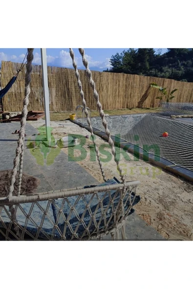 BİŞKİN 2.5 Metre X 5  Metre Bambu Kamış Hasır Çit , Bahçe Balkon Gölgelik vb. Dekorasyon Doğal - Resim 4