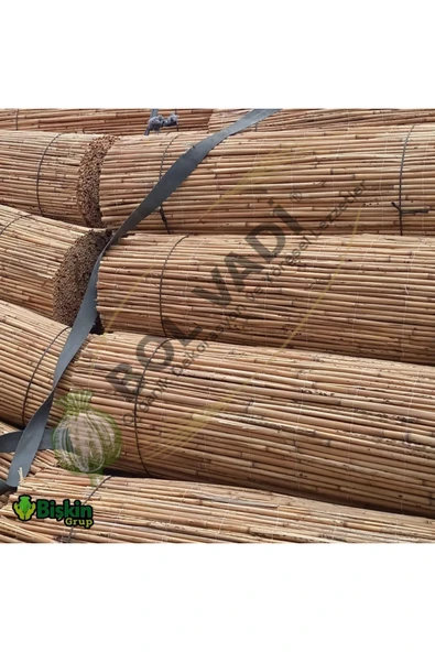 Bolvadi 220CM Yükseklik X 500CM Genişlik Doğal Bambu Kamış Hasır Çit Dekoratif Bahçe Balkon ve Duvar Çiti . - Resim 2