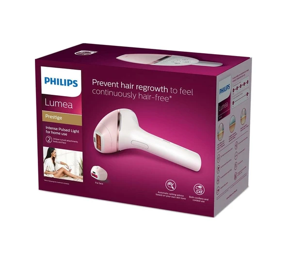 Philips BRI950-00 Lumea Prestige IPL Lazer Epilasyon Aleti Pembe - Resim 5