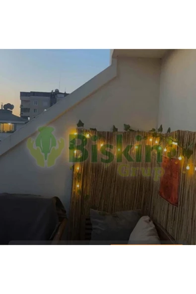 BİŞKİN 110 CM X 1 Metre Bambu Kamış Hasır Çit , Bahçe Balkon Gölgelik vb. Dekorasyon Doğal - Resim 5