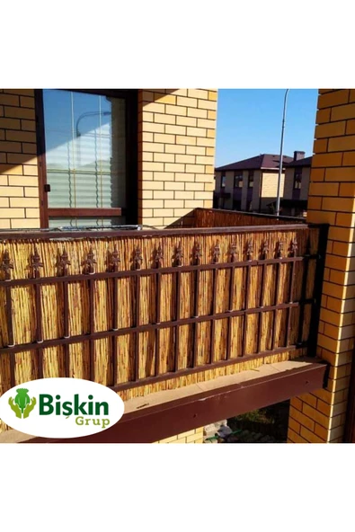 BİŞKİN 50cm x 300cm Doğal Bambu Kamış Çit Deokarsyon ,Bahçe ve Balko Çiti biraz farklı yaz - Resim 5