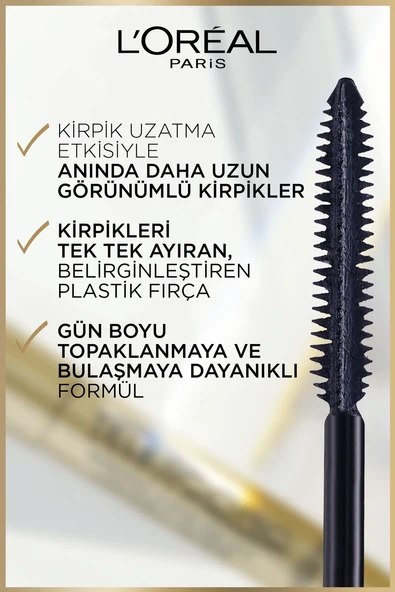 L'Oreal Paris Telescopic Gold Maskara Siyah - Resim 4