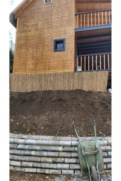 Bolvadi 80CM Yükseklik X 100CM Genişlik Bambu Kamış Hasır Çit Dekoratif Bahçe Balkon ve Duvar Çiti ReedFence ürün görseli 1