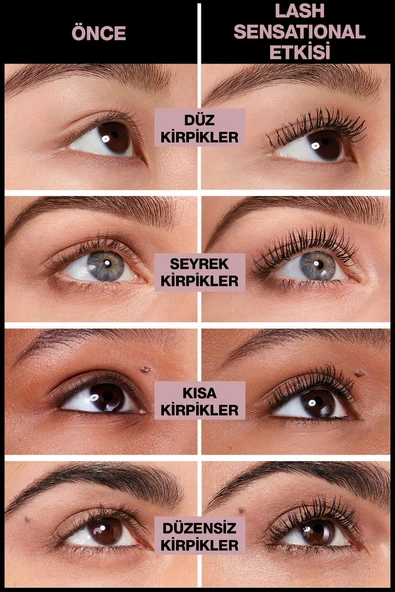 Maybelline New York Lash Sensational Yelpaze Etkili Maskara Siyah - Resim 3