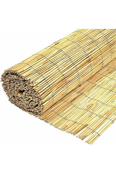 BİŞKİN 2m X 4m Reed Fence Misina Ipli Doğal Bambu Kamış Çit , Bahçe Çiti , Balon Çiti ,hasır Çit ,gölgelik ürün görseli 1