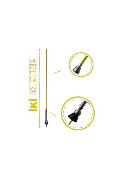 ASTRALED Yaylı Trabzon Sarı Magnum Anten 2 Metre - Resim 2