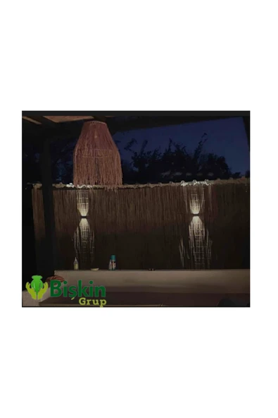 Bolvadi 220CM Yükseklik X 250CM Genişlik Doğal Bambu Kamış Hasır Çit Dekoratif Bahçe Balkon ve Duvar Çiti . - Resim 3