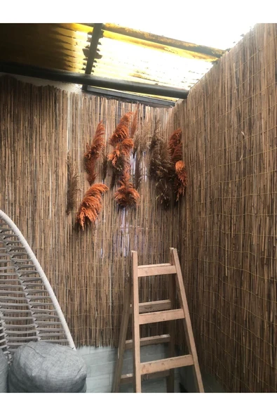 BİŞKİN 1m X 2m Misina Ipli Doğal Bambu Kamış Çit,bahçe Çiti,balon Çiti,hasır Çit, Gölgelik ürün görseli 1