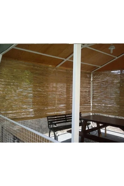 BİŞKİN 2x5 Metre Galvaniz Bakır Telli Hasır Kamış Bahçe Çiti Yükseklik 2 En 5 Metre - Resim 4